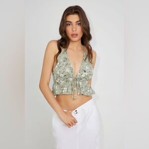 Garage Kristin Cage Back Halter Top